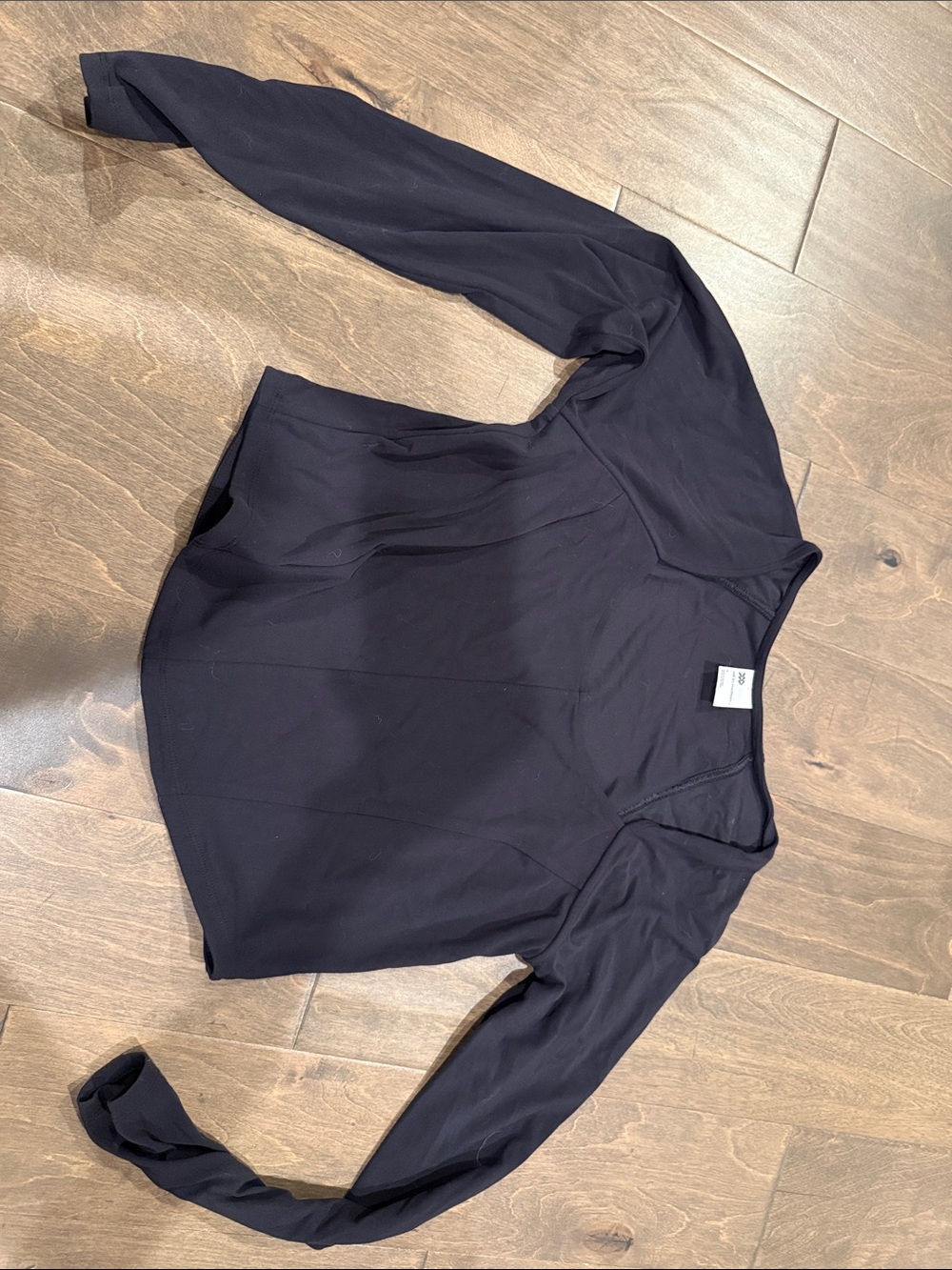 all in motion Black Long Sleeve Scoop Neck Top
